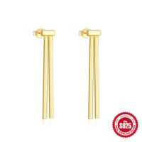 Gold-Tone 925 Silver Dangle Earrings