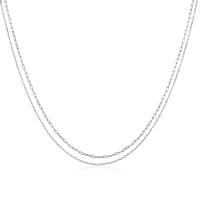 925 Silver Layered Chain Necklace