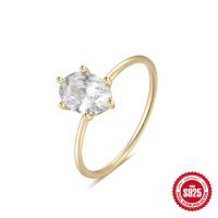 Gold-Tone Cubic Zirconia Solitaire Ring