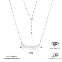 925 Silver Layered Necklace with Zircon and Pearls
