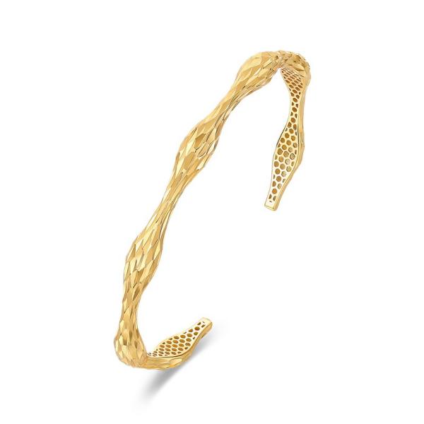 Gold Textured Cuff Bracelet