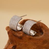 Silver Pavé Huggie Earrings