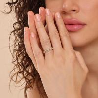Gold-Tone Cubic Zirconia Eternity Band