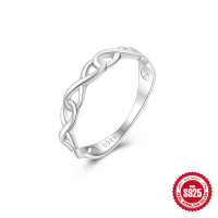Sterling Silver Chain Design Band Ring