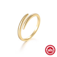 Gold-Finish Open Band Ring