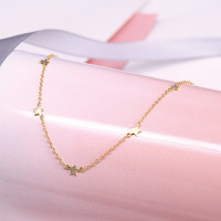 Gold-Plated Star Station Necklace