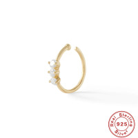 Gold-Finish Adjustable Cubic Zirconia Ring