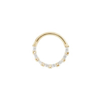 Gold-Plated Crystal Prong Small Hoop Earrings