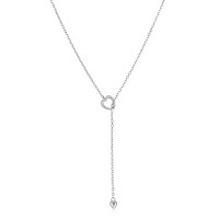 925 Silver Heart Lariat Necklace