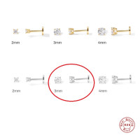 925 Silver Cubic Zirconia Stud Earrings