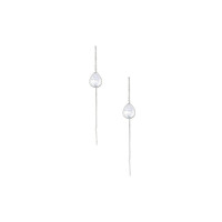 925 Silver Threader Earrings with Cubic Zirconia