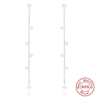 925 Silver Star Dangle Earrings