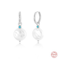 925 Silver Freshwater Pearl Drop Earrings