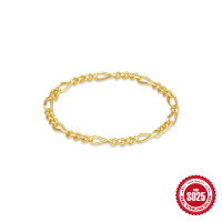 Gold-Plated Sterling Silver Chain Bracelet