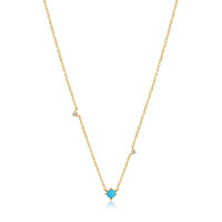 925 Silver Turquoise Station Necklace