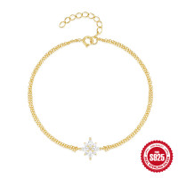 Gold-Tone Cubic Zirconia Chain Bracelet