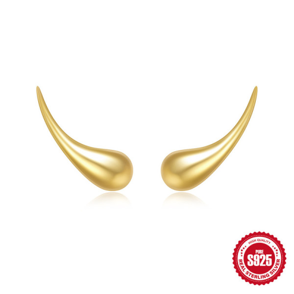 Gold-Tone Sterling Silver Ear Climbers