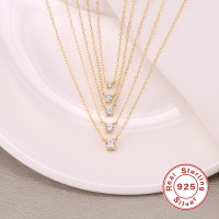Gold-Finish Layered Cubic Zirconia Necklaces