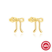 Gold-Tone Bow Stud Earrings