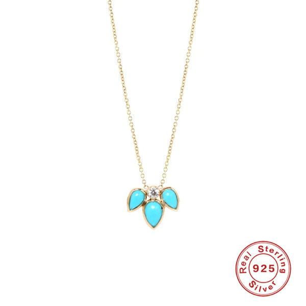 Turquoise Floral Pendant Necklace