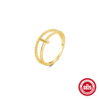 Gold-Plated Minimalist Chain Ring