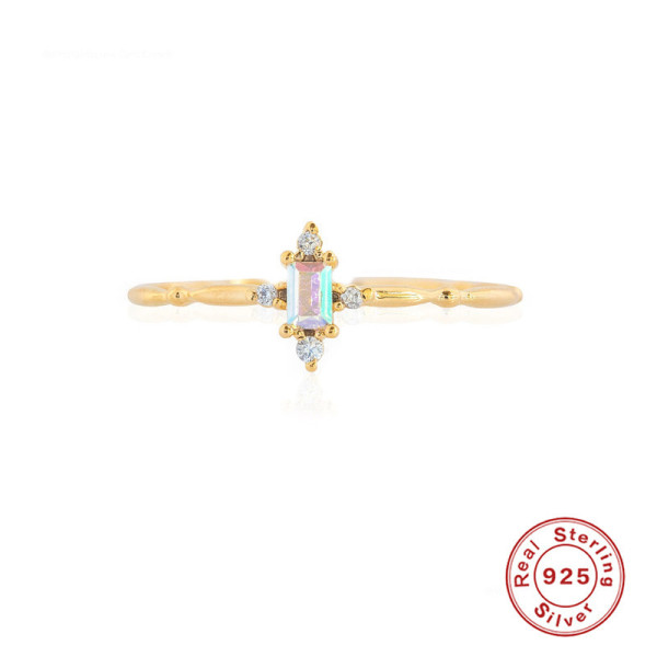 Gold-Plated Geometric Band Ring
