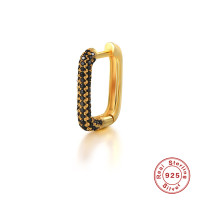 Gold-Tone Pavé Huggie Earring