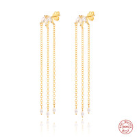 Gold-Tone Cubic Zirconia Threader Earrings