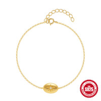 Gold-Plated Geometric Charm Bracelet