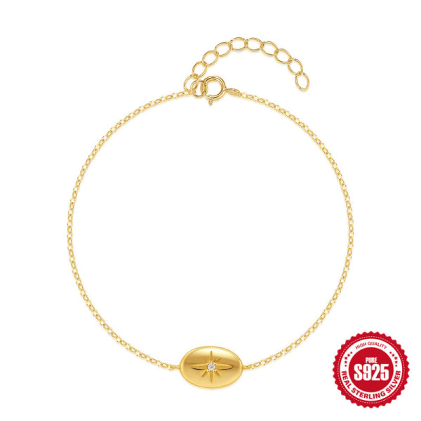 Gold-Plated Geometric Charm Bracelet