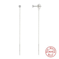 925 Silver Cubic Zirconia Threader Earrings