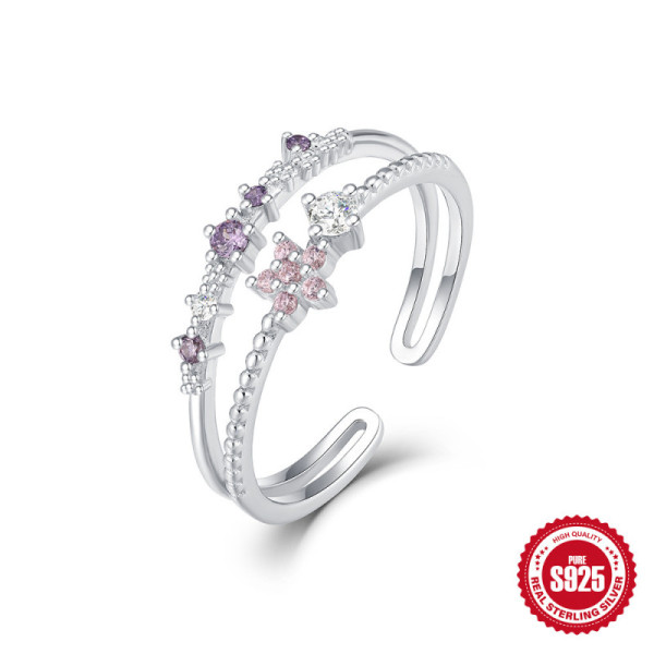 Sterling Silver Floral Cuff Bracelet