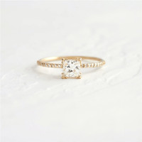 Gold Solitaire Diamond Ring