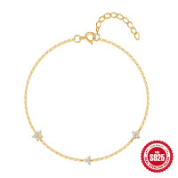 Gold-Plated Butterfly Chain Bracelet