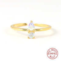 Gold-Finished Cubic Zirconia Delicate Band Ring