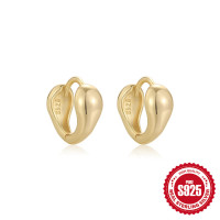 Gold-Tone High-Polish Huggie Earrings