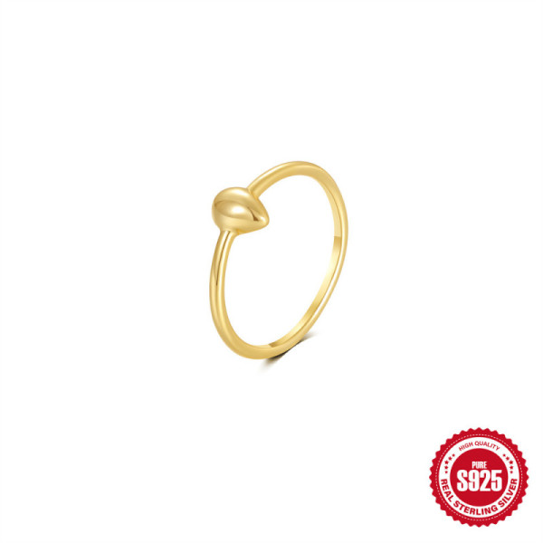Gold-Plated Minimalist Sterling Silver Ring