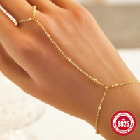 Gold-Tone Sterling Silver Hand Chain