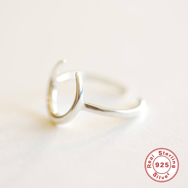 925 Sterling Silver Minimalist Open Band Ring