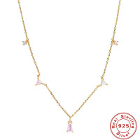 Gold-Tone Geometric Station Necklace