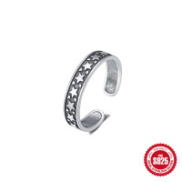 Sterling Silver Star Motif Cuff