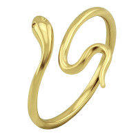Gold-Tone Snake Motif Open Band Ring