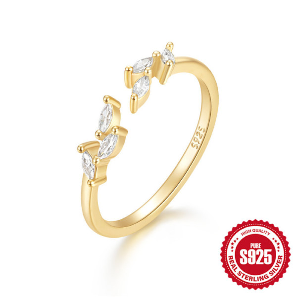 Gold-Plated Minimalist Cubic Zirconia Band