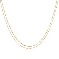 Gold-Tone Layered Chain Necklace