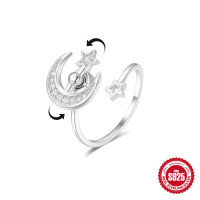 925 Silver Celestial Pavé Band Ring