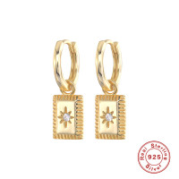 Gold-Plated Geometric Huggie Earrings