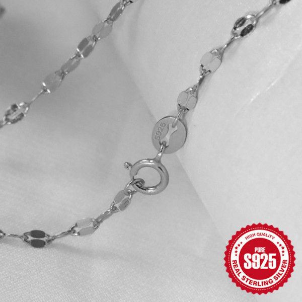 925 Silver Minimalist Chain Necklace