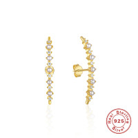 Gold-Finish Freshwater Pearl Small Hoop Earrings