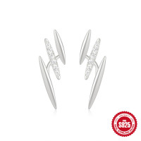 Sterling Silver Geometric Climber Earrings