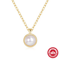 Gold-Plated Freshwater Pearl Pendant Necklace